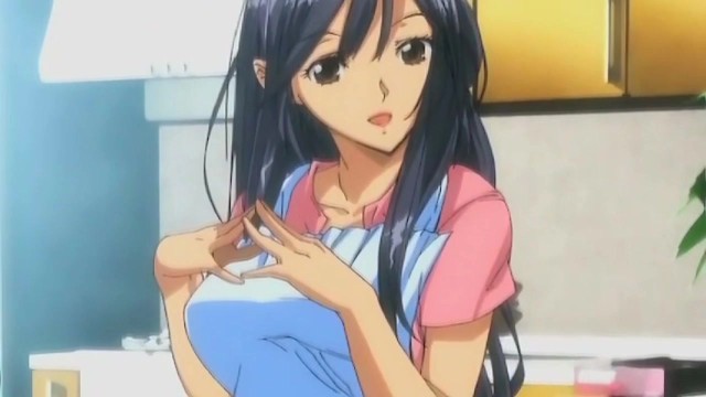Азиатка с сочными сиськами трахается в аниме порно
